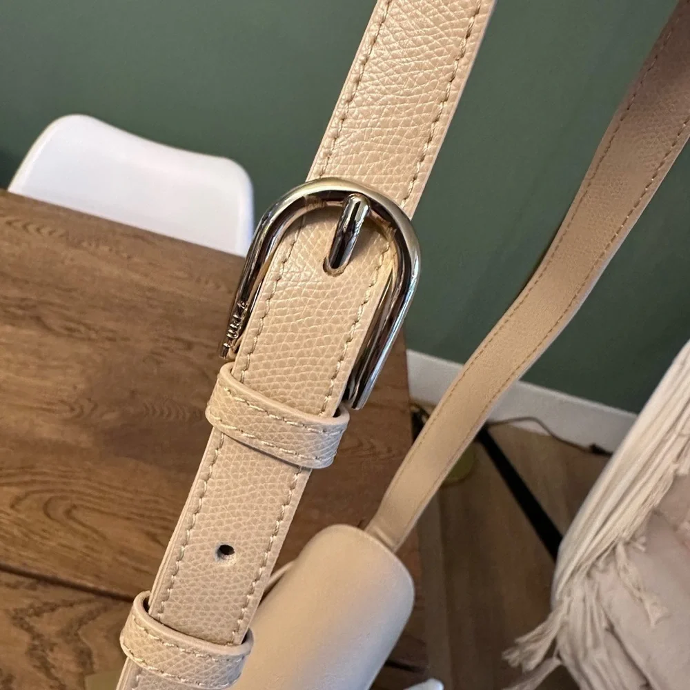 NWT! NEW! Furla Signature Furla 1927 Shoulder Bag -Sand